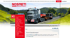 Desktop Screenshot of nosreti-doprava.cz